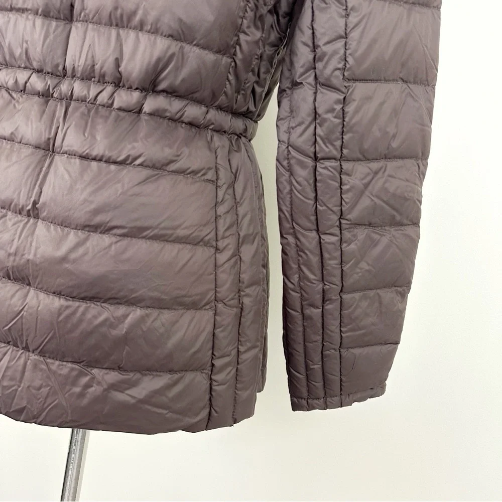 MICHAEL Michael Kors Packable Down Fill Coat Medium Brown Hooded Puffer - Picture 9 of 11